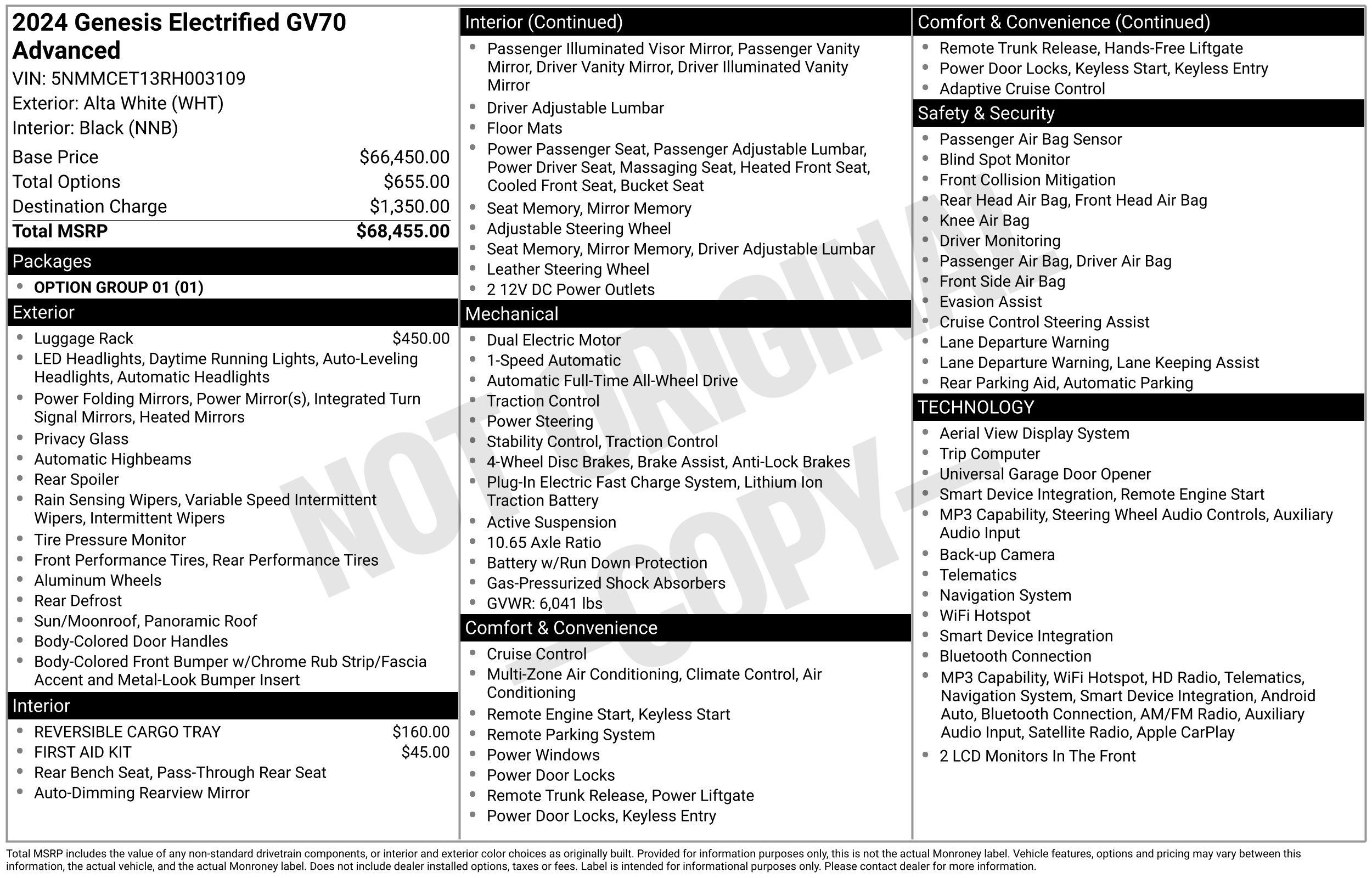 Used 2024 Genesis Electrified GV70 AWD/4WD image 4