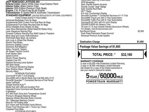 Used 2021 Jeep Renegade Latitude w/ Sun & Sound Group AWD/4WD image 6
