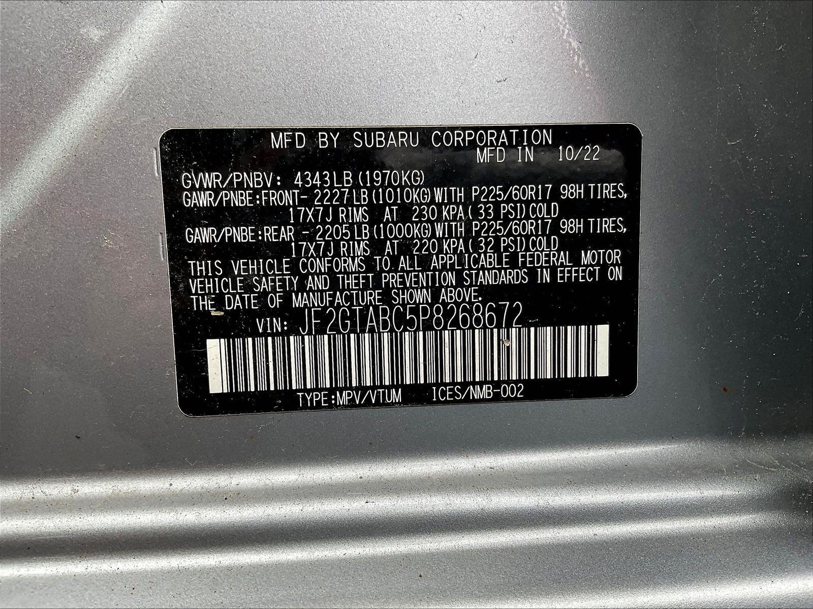 Used 2023 Subaru Crosstrek 2.0i AWD/4WD image 6