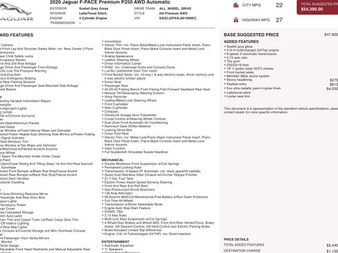 Used 2020 Jaguar F-PACE Premium image 5