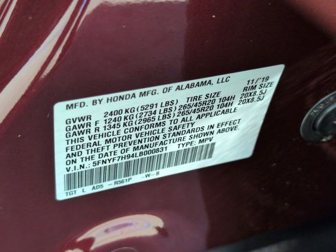 Used 2020 Honda Passport Touring image 23