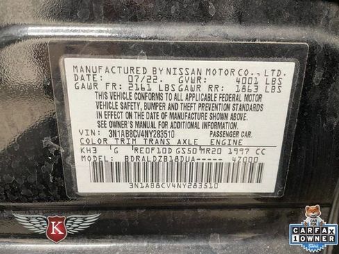 Used 2022 Nissan Sentra SV w/ Trunk Package FWD image 27