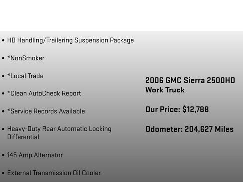 Used 2006 GMC Sierra 2500 W/T w/ Snow Plow Prep Package AWD/4WD image 12