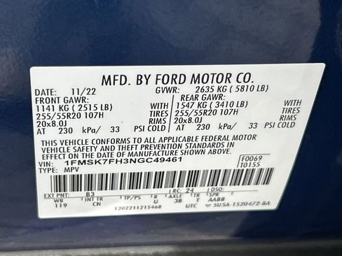 Used 2022 Ford Explorer Limited w/ Limited Technology Package image 32