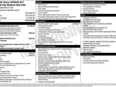 Used 2022 GMC Sierra 2500 SLT w/ SLT Convenience Package AWD/4WD image 4