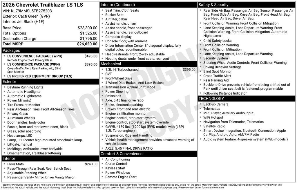 New 2026 Chevrolet TrailBlazer LS w/ LS Convenience Package FWD image 4