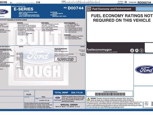 Used 2024 Ford E-350 and Econoline 350 Super Duty w/ Power Windows & Locks Group RWD image 2