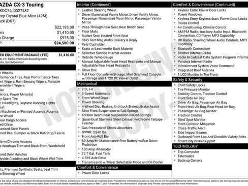 Used 2018 MAZDA CX-3 Touring w/ Preferred Equipment Package FWD image 34