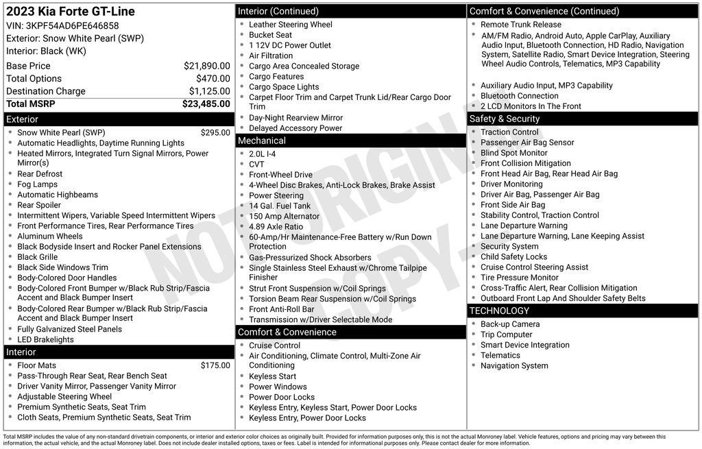 Certified 2023 Kia Forte GT-Line FWD image 31