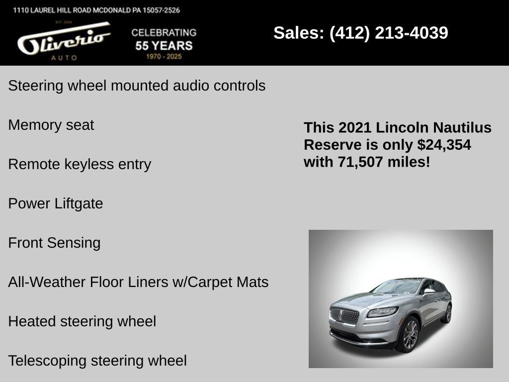 Used 2021 Lincoln Nautilus Reserve AWD/4WD image 10