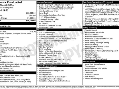 Certified 2024 Hyundai Kona Limited AWD/4WD image 28