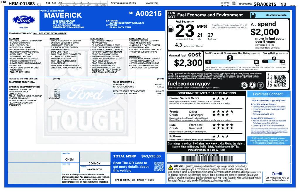 Used 2025 Ford Maverick Tremor AWD/4WD image 11