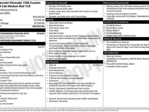 Used 2017 Chevrolet Silverado 1500 Custom w/ Custom Convenience Package image 4