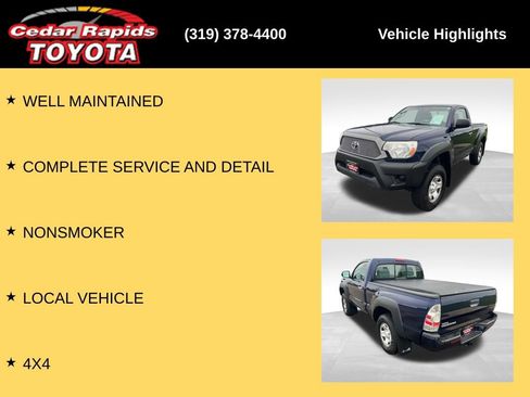 Used 2012 Toyota Tacoma 4x4 Regular Cab image 8