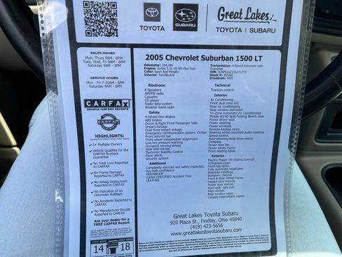 Used 2005 Chevrolet Suburban LT w/ Preferred Equipment Group AWD/4WD image 28