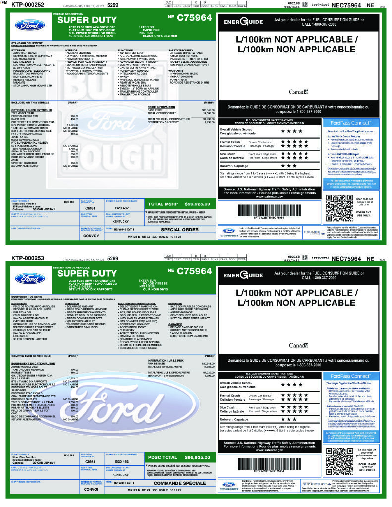 Used 2022 Ford F250 Platinum AWD/4WD image 2