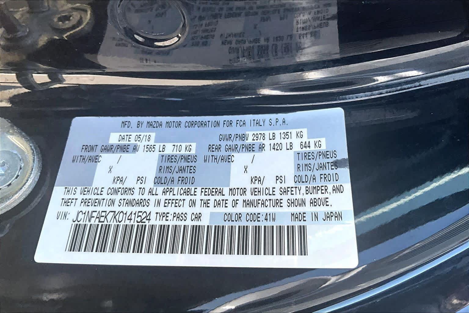 Used 2019 FIAT 124 Spider Abarth w/ Convenience Group RWD image 29