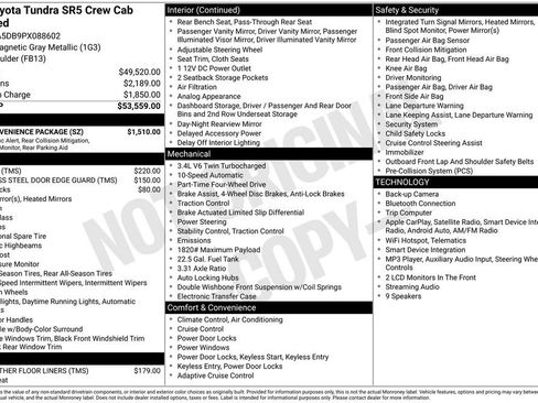 Used 2023 Toyota Tundra SR5 w/ SR5 Convenience Package AWD/4WD image 4