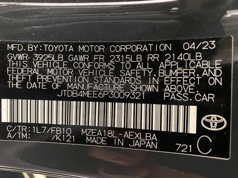 Certified 2023 Toyota Corolla LE w/ Carpet Mat Package (TMS) FWD image 24