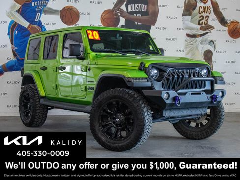 Used 2020 Jeep Wrangler Unlimited Sahara w/ Uconnect 4C Nav & Sound Group AWD/4WD image 1