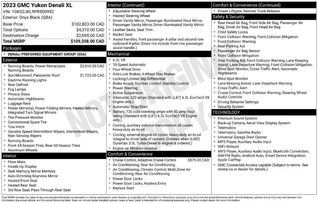 Used 2023 GMC Yukon XL Denali AWD/4WD image 82