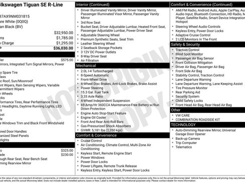 Used 2022 Volkswagen Tiguan SE R-Line image 7