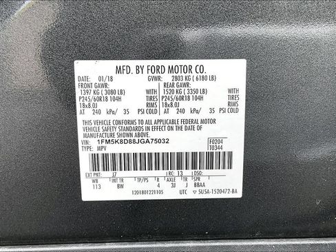 Used 2018 Ford Explorer XLT w/ Equipment Group 202A AWD/4WD image 36