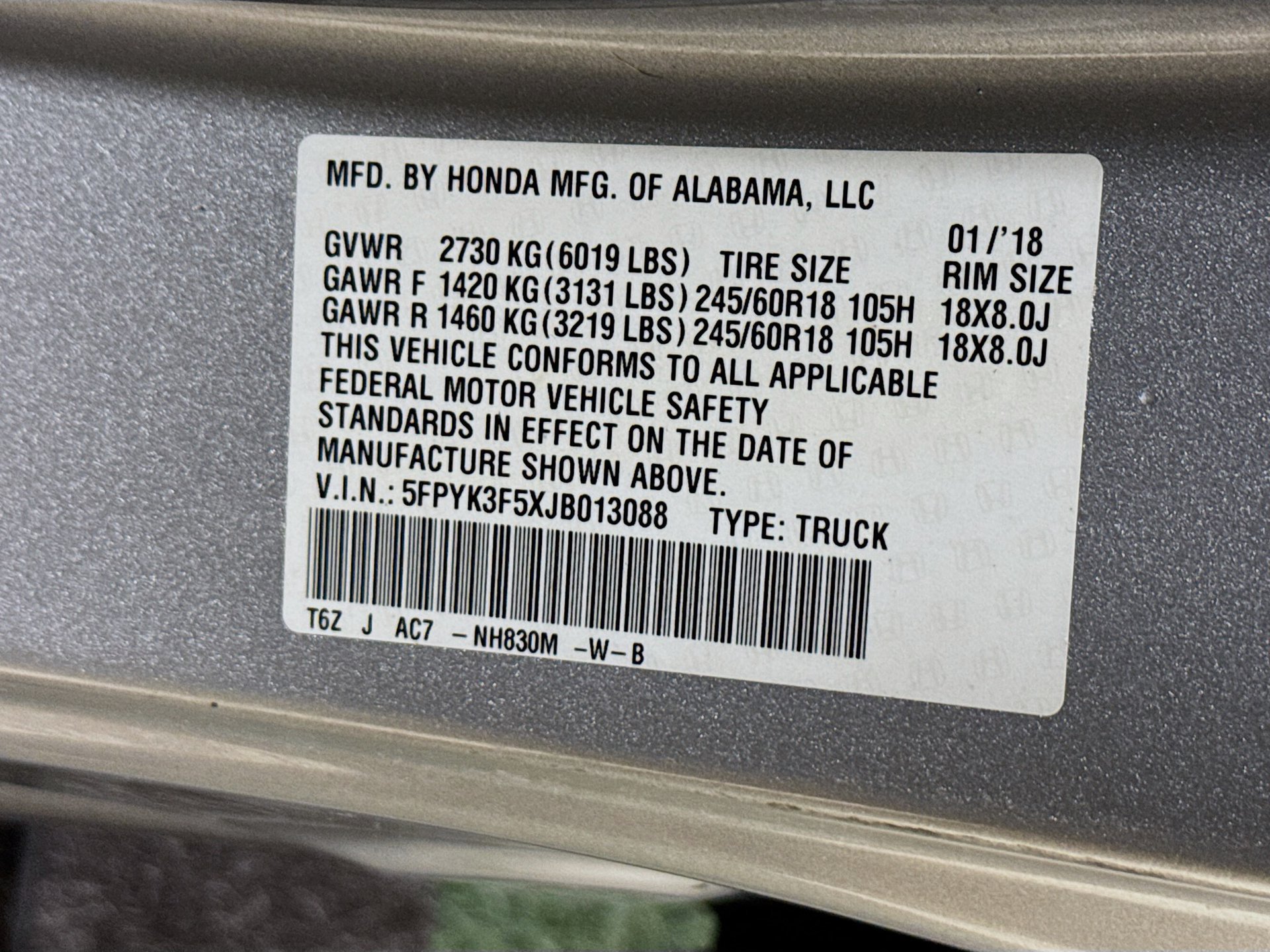 Used 2018 Honda Ridgeline RTL image 30