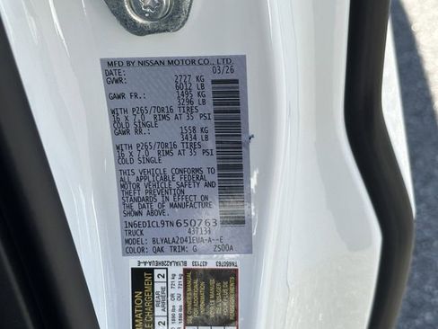 New 2026 Nissan Frontier S RWD image 25