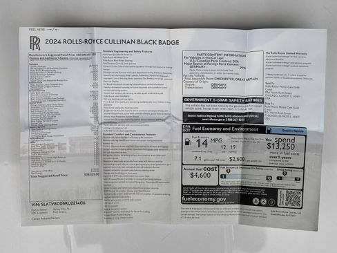 Used 2024 Rolls-Royce Cullinan Black Badge w/ Driver's Package AWD/4WD image 89