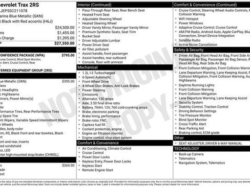 Used 2025 Chevrolet Trax RS w/ Driver Confidence Package FWD image 17
