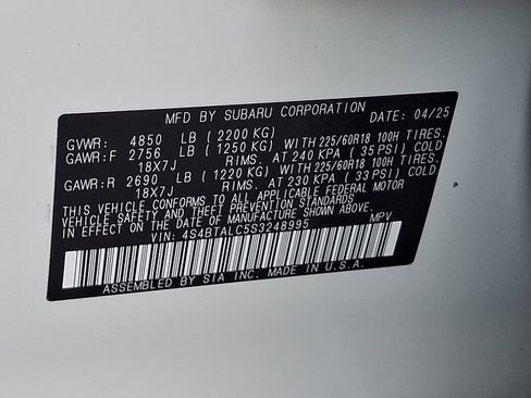Certified 2025 Subaru Outback Onyx Edition AWD/4WD image 27