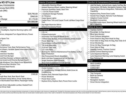 Certified 2025 Kia K5 GT-Line AWD/4WD image 31