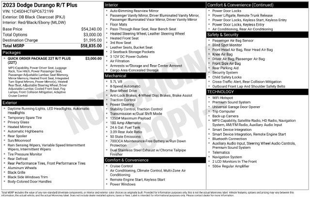 Used 2023 Dodge Durango R/T RWD image 2