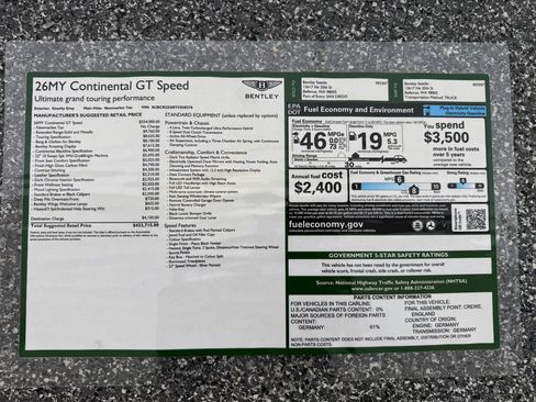 New 2026 Bentley Continental GT Speed image 49