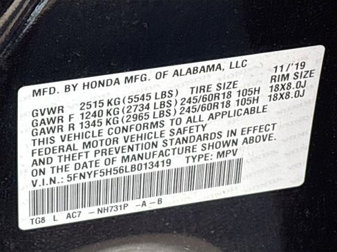 Used 2020 Honda Pilot EX-L image 33