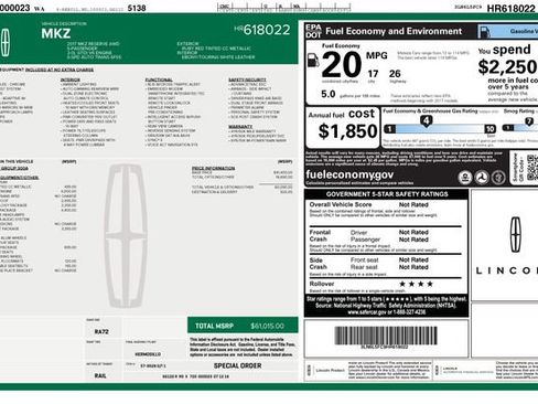 Used 2017 Lincoln MKZ Reserve w/ Luxury Package image 2