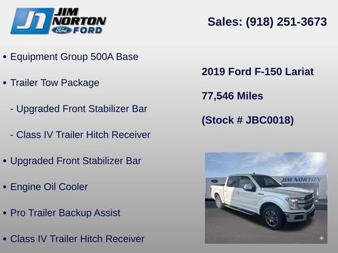 Used 2019 Ford F150 Lariat w/ Trailer Tow Package RWD image 11
