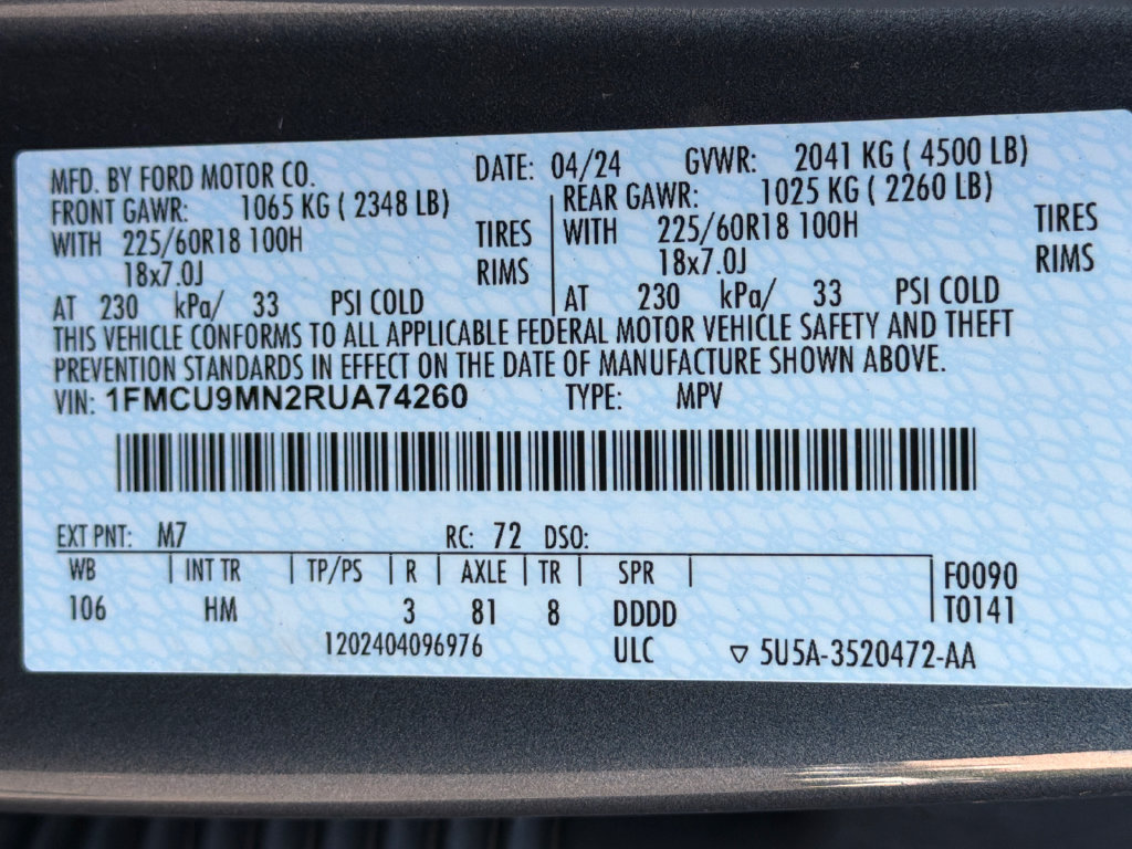 Used 2024 Ford Escape ST-Line AWD/4WD image 36