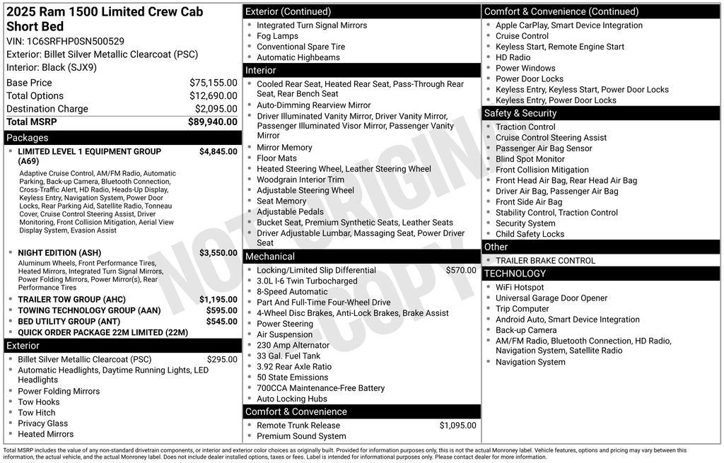 Certified 2025 RAM 1500 Limited AWD/4WD image 24