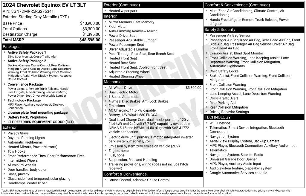 Used 2024 Chevrolet Equinox EV LT AWD/4WD image 2