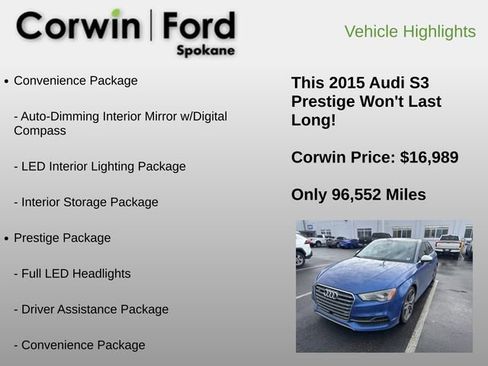 Used 2015 Audi S3 Prestige image 12