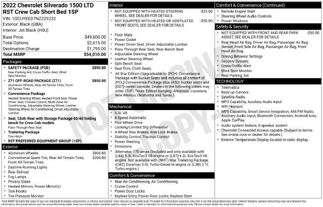 Used 2022 Chevrolet Silverado 1500 RST w/ Safety Package AWD/4WD image 31