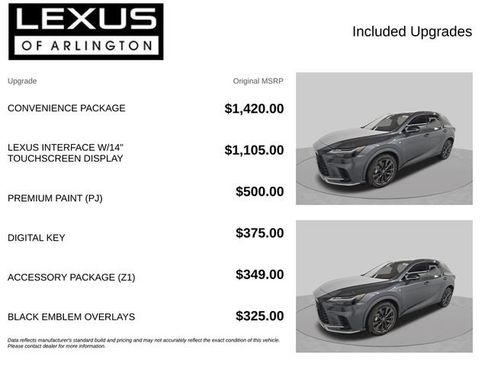 Used 2026 Lexus RX 350 F Sport w/ Convenience Package FWD image 4