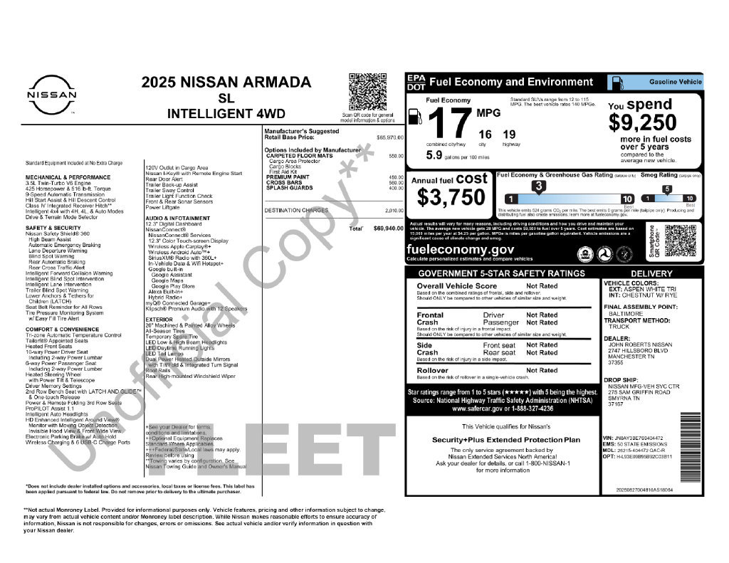 Certified 2025 Nissan Armada SL AWD/4WD image 2