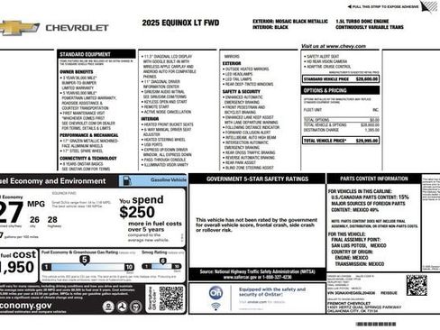 Used 2025 Chevrolet Equinox LT FWD image 3