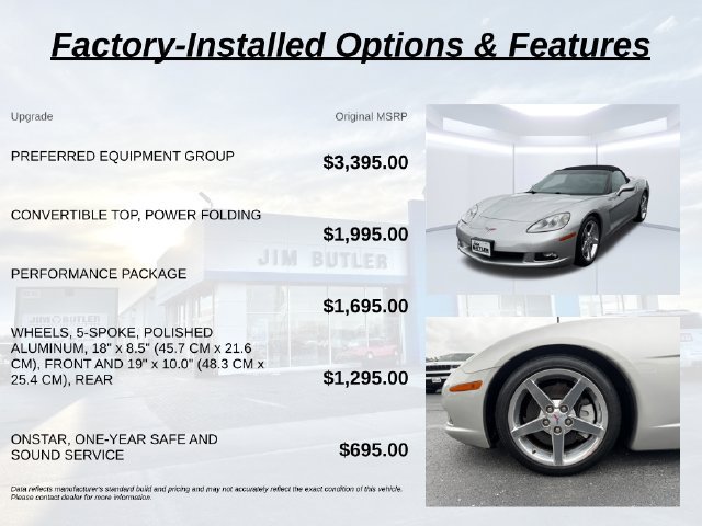 Used 2006 Chevrolet Corvette Convertible w/ Preferred Equipment Group RWD image 2