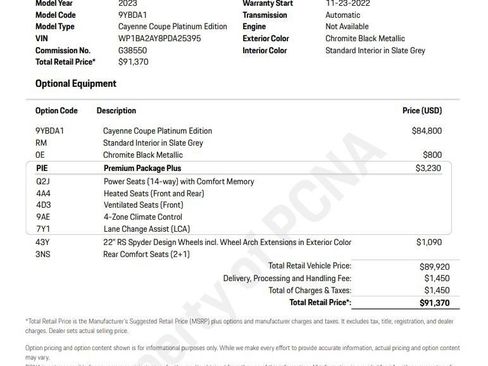 Certified 2023 Porsche Cayenne Coupe image 6