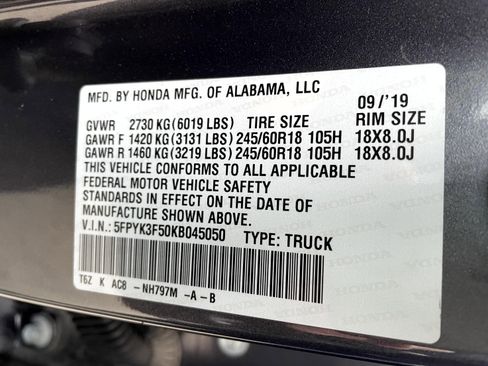 Used 2019 Honda Ridgeline RTL image 24