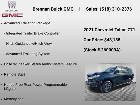 Certified 2021 Chevrolet Tahoe Z71 w/ Z71 Signature Package AWD/4WD image 24